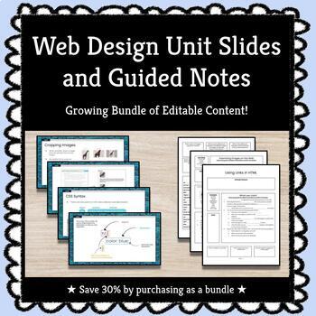 Preview of ★ Growing Bundle ★ HTML Web Design Slides and Guided Notes