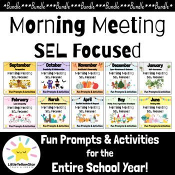 Preview of *Bundle* SEL Morning Meeting Slides & Workbook (Social Emotional Learning)