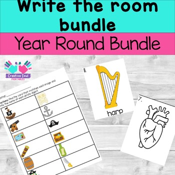 Preview of *Growing Bundle* Write the Room bundle, Holidays, animals, counting