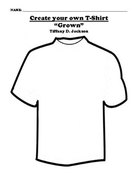 “Grown” T-SHIRT WORKSHEET by Northeast Education | TPT