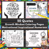  Growth Mindset Coloring Posters! Motivational Math Puns B