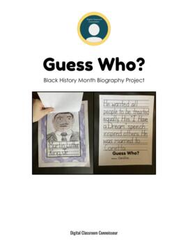 Preview of "Guess Who?" Black History Month Biography Project for Lower Elementary