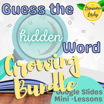 Preview of Guess the Hidden Word - Context Clues Games - GROWING BUNDLE