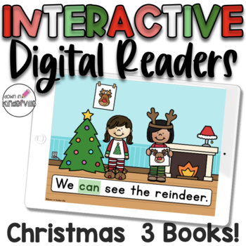 Preview of Digital Christmas Emergent Readers! Distance Learning Google Seesaw