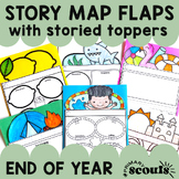 End of Year Summer Fiction Story Map "Flap" Graphic Organizers