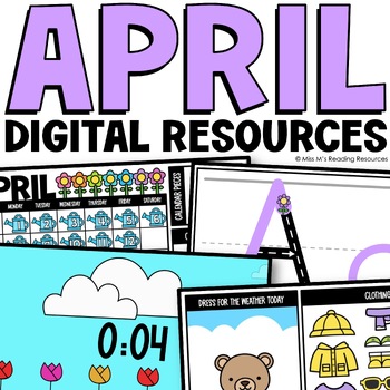 Preview of APRIL Digital Resources Kindergarten Morning Meeting Classroom Management