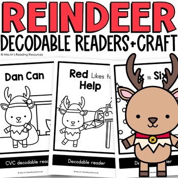 Preview of Christmas Activities Decodable Readers Kindergarten Reindeer Crafts Decodables