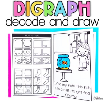 Preview of Digraph Decodable Readers | Directed Drawing Books Science of Reading | Phonics