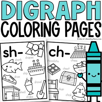 Preview of Digraph Worksheets Digraph Coloring Pages Consonant Digraphs Trigraphs