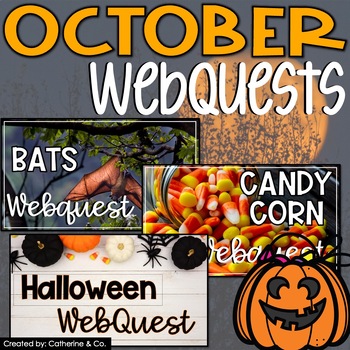 Preview of Halloween WebQuest Bundle | Internet Research Scavenger Hunt Activity