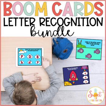 Preview of Letter Recognition and Sounds Boom Cards™ BUNDLE