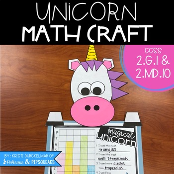 Preview of Unicorn Shape Graphing Math Craft