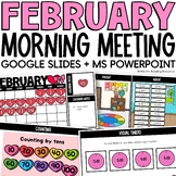 February Digital Morning Meeting Slides Calendar Math Goog