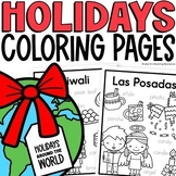 Holidays Around the World Kindergarten Coloring Pages for 