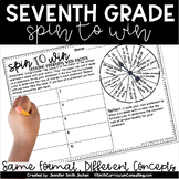 Seventh Grade Spin to Win | Centers for Math Workshop or Practice