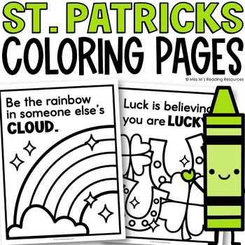 Preview of St Patricks Day Coloring Pages St Patricks Day Activities Coloring Sheets March