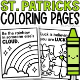 St Patricks Day Coloring Pages St Patricks Day Activities 