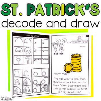 Preview of St Patricks Day Decodable Readers CVCe Words | Directed Drawing Books Magic E