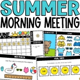 *HALF OFF* Summer Digital Morning Meeting Work Google Slid