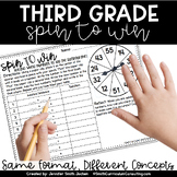 Third Grade Spin to Win | Centers for Math Workshop or Practice