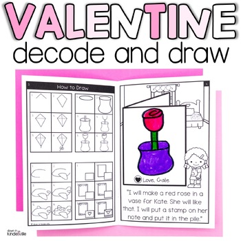 Preview of Valentine Decodable Readers CVCe Words | Directed Drawing Magic E | SOR