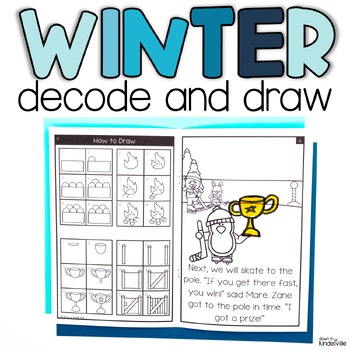 Preview of Winter Decodable Readers CVCe Words Directed Drawing Books | Magic E SOR