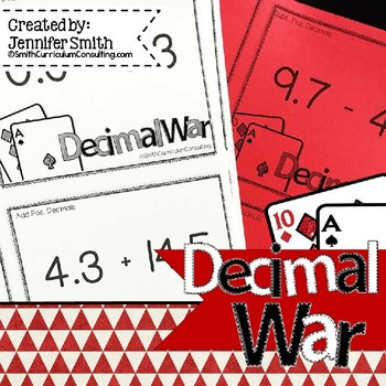 Preview of Decimal War - All Operations with Positive Numbers
