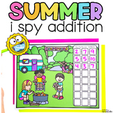Summer I Spy Math Addition | Kindergarten Math Addition wi