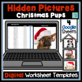 WINTER Christmas Pups Mystery Picture Digital Worksheets G