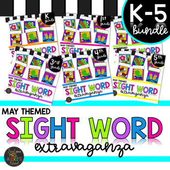 Preview of Sight Word Activities Color by Code Differentiated Bundle for End of Year