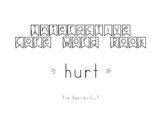 "HURT" Interactive Core Word Book - Body Parts Theme