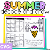 Summer Decodable Readers CVCe Words - Directed Drawing Boo