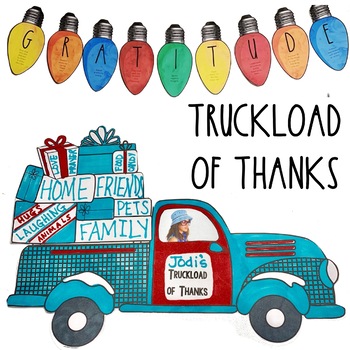 Preview of Gratitude Activities Truckload of Thanks and Holiday Journal