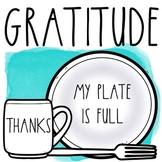 Gratitude Activities Journal and Placemats
