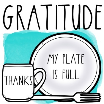 Preview of Gratitude Activities Journal and Placemats