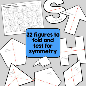 lines of symmetry cut and fold figures with bonus slideshow tpt