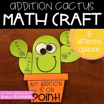 Preview of Addition Cactus Craft