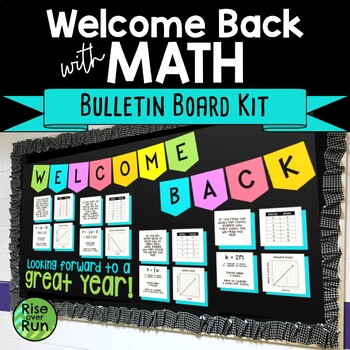 Preview of Welcome Back to School Bulletin Board Kit for Math Classroom Decorations
