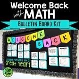 Welcome Back to School Bulletin Board Kit for Math Classro