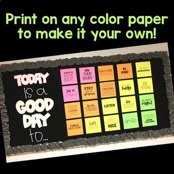 Bulletin Board Kit: Today is a Good Day by Rise over Run | TpT