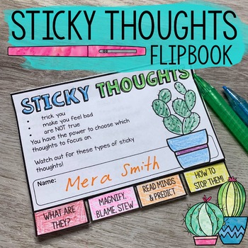 Preview of Automatic Negative Thoughts Mini Flipbook