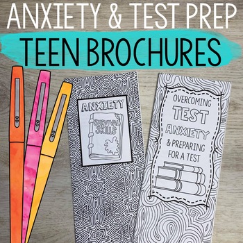 Preview of Anxiety and Test Prep Brochures for Teens