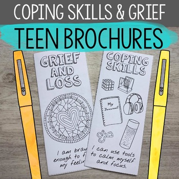 Preview of Coping Skills and Grief Brochures for Teens