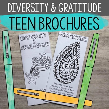 Preview of Gratitude and Diversity & Inclusion Brochures for Middle or High School