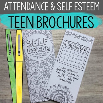 Preview of Self-esteem and Attendance Brochures for High School