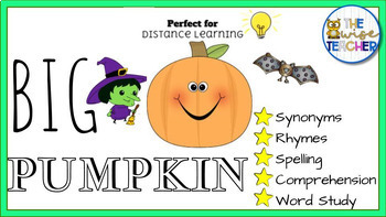 Preview of {Halloween} Big Pumpkin Reading Comprehension Digital Resources Morning Work