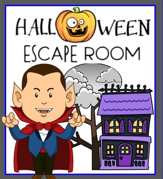 Preview of {Halloween} Escape Dracula's Mansion | Fall Math + Reading | Morning Work