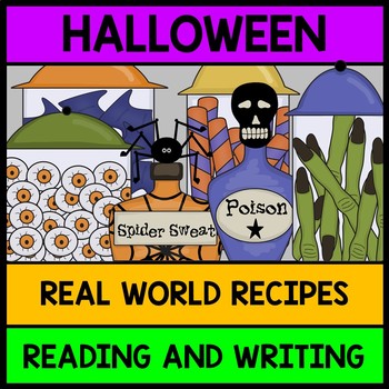 Preview of Halloween - Recipes - Special Education - Life Skills - Cooking - Reading