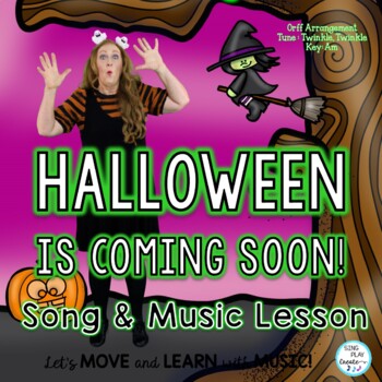 Preview of “Halloween is Coming Soon” Song, Music Lesson, Orff Parts, Half Note