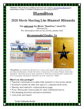 Preview of “Hamilton.” Movie Review and Educational Activities.